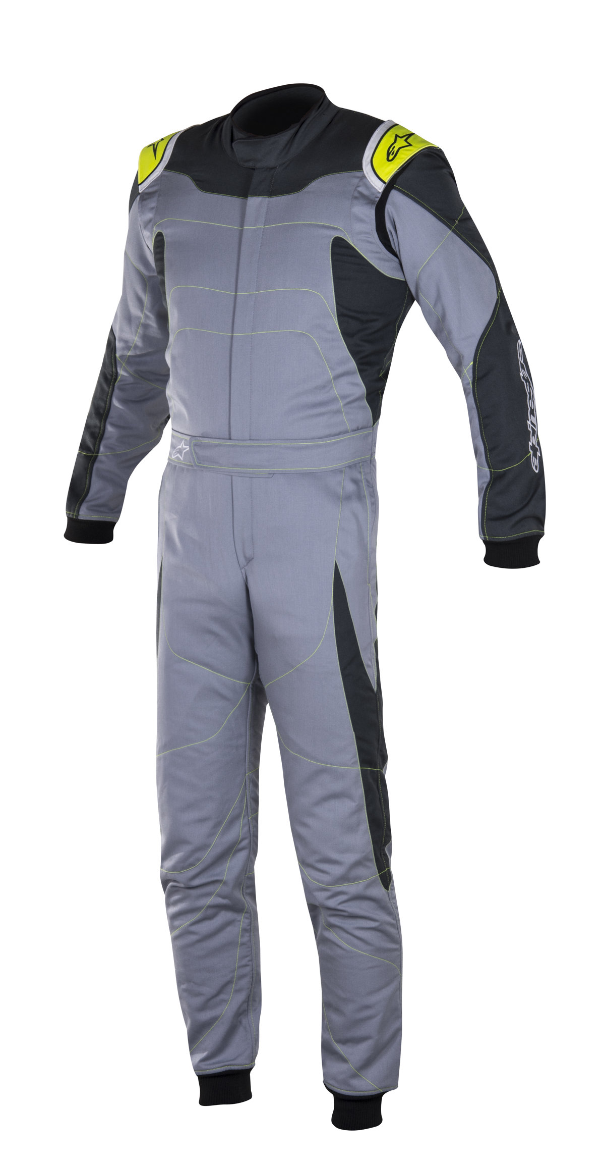 Alpinestars GP Race Suit Mid Gray Anthracite Yellow Fluo